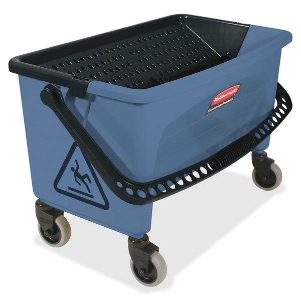 Rubbermaid Commercial Finish Bucket, w/Lid, 20-Pad Capacity, 26.2"x14.7"x16.2", BE RCPQ93000BE